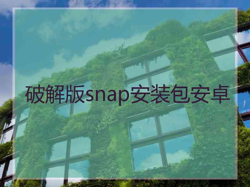 破解版snap安装包安卓