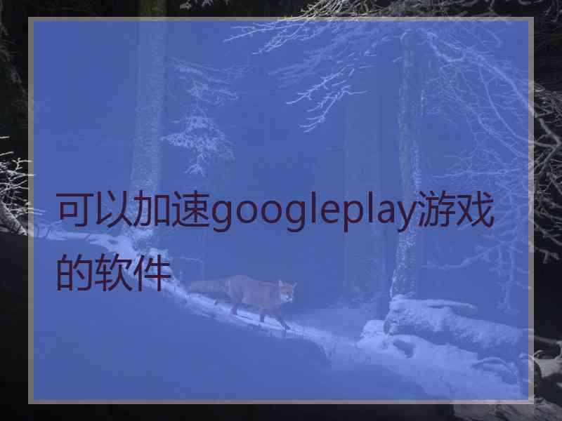 可以加速googleplay游戏的软件