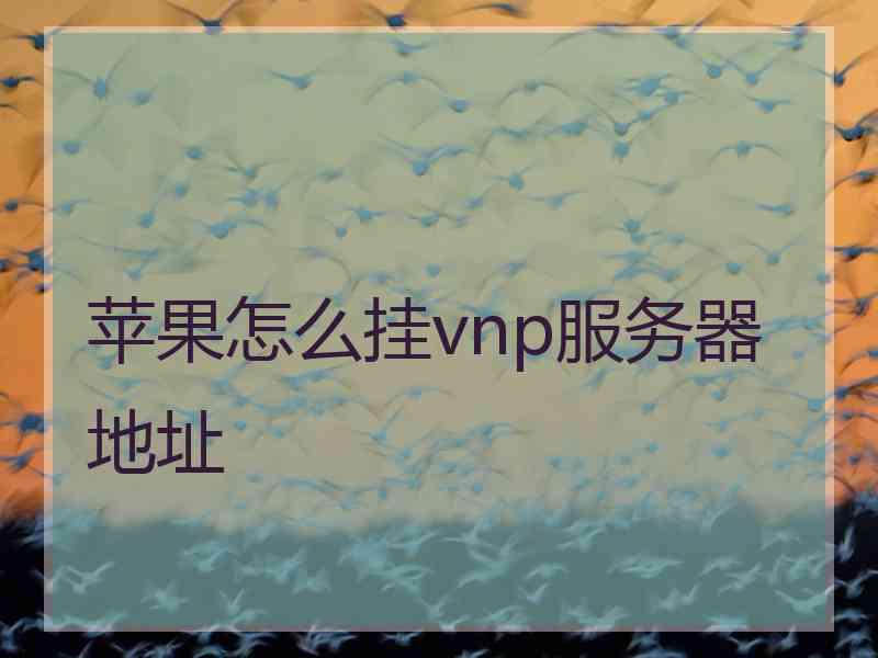 苹果怎么挂vnp服务器地址