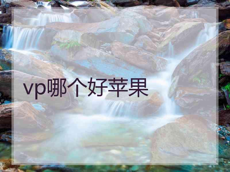 vp哪个好苹果