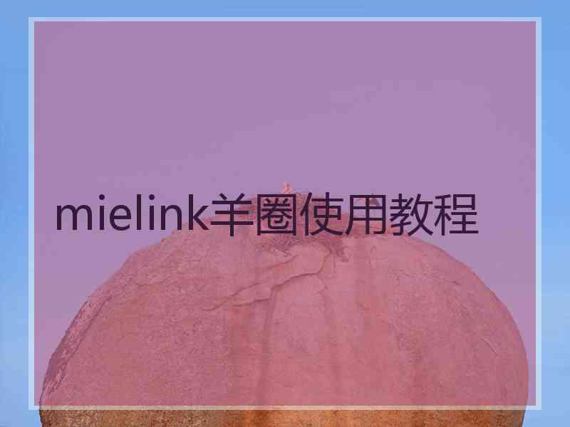 mielink羊圈使用教程