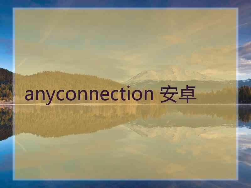 anyconnection 安卓