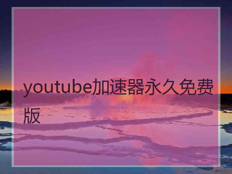 youtube加速器永久免费版