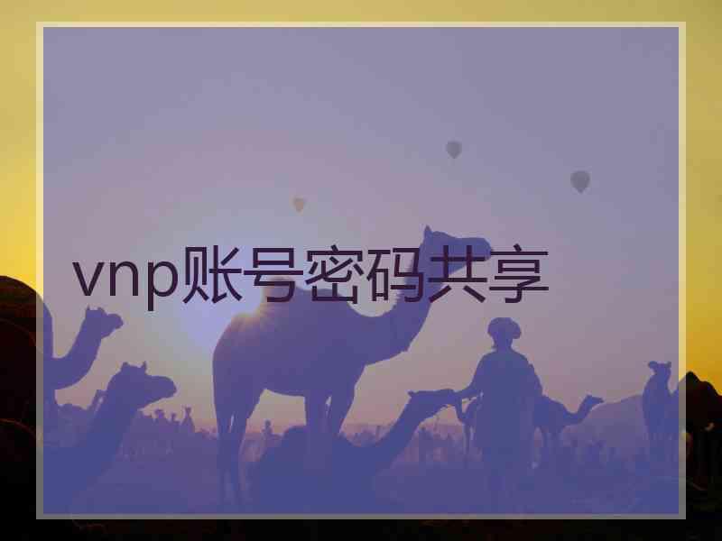 vnp账号密码共享