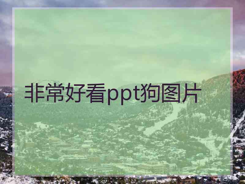 非常好看ppt狗图片