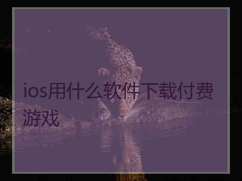 ios用什么软件下载付费游戏