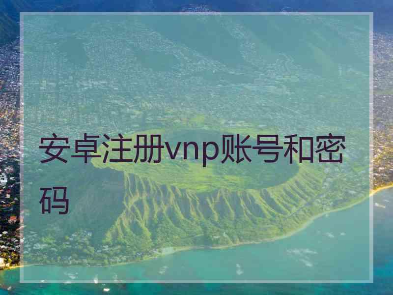 安卓注册vnp账号和密码