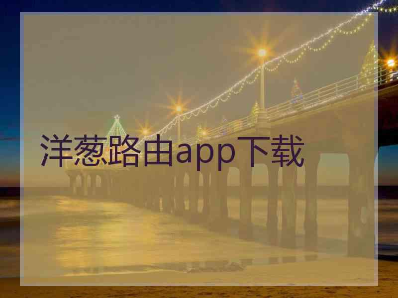 洋葱路由app下载