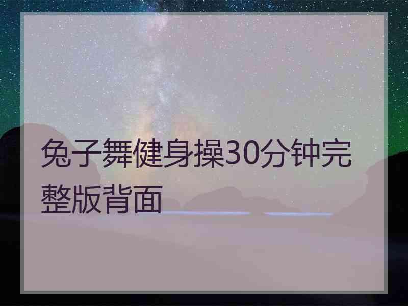 兔子舞健身操30分钟完整版背面