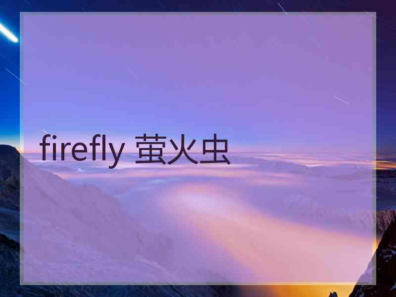 firefly 萤火虫